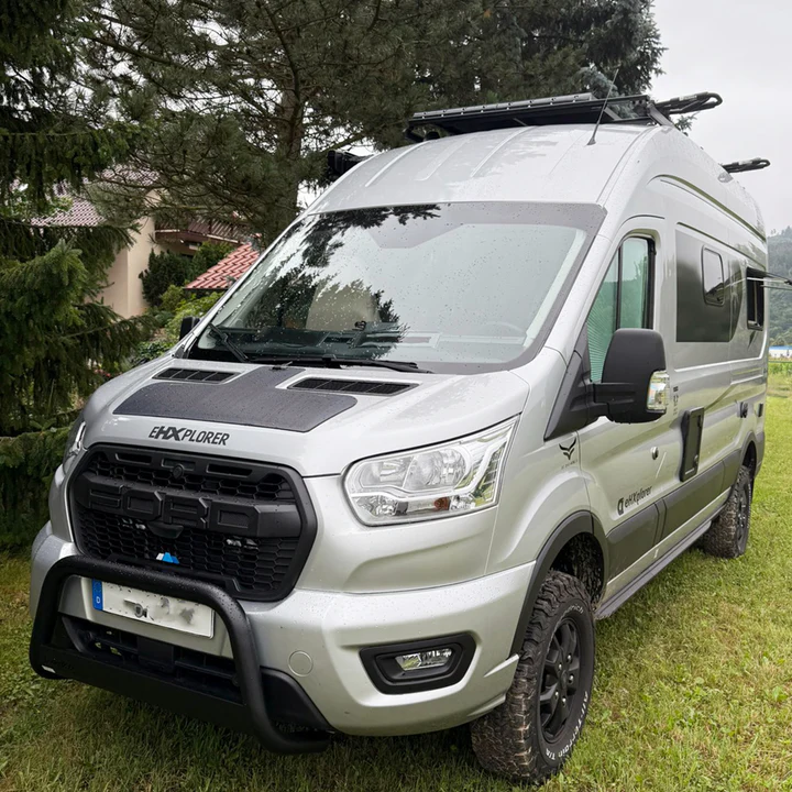 Ford Transit hood solar panel
